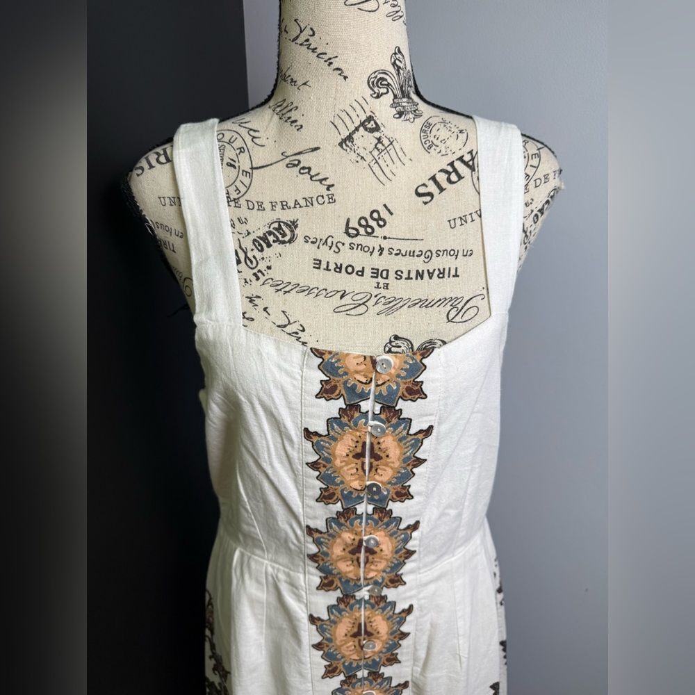 Cleobella Jolene Placement Print Cotton & Linen Midi Sundress NWT Size L - Picture 14 of 14